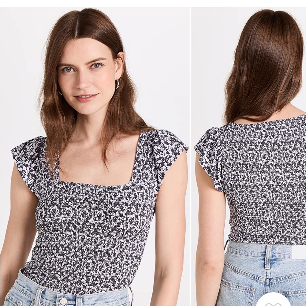 NWT! Nation LTD smocked ruffle tank